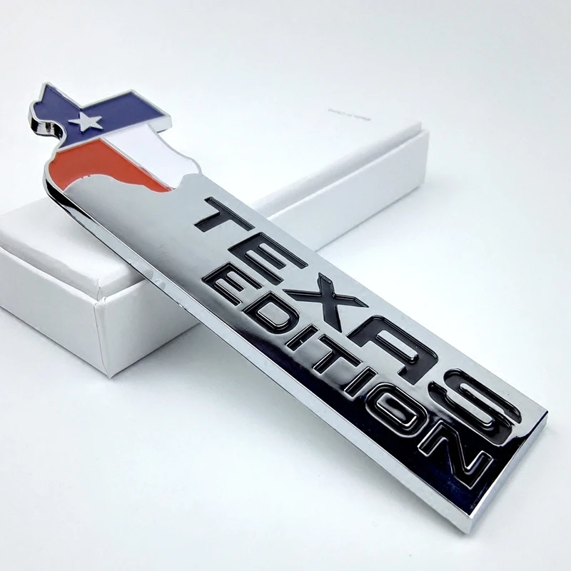 

3D Chrome TEXAS EDITION Car Truck ABS Body Rear Emblem Badge Sticker for Chevrolet Silverado Ram Ford F-Series F-150 Jeep