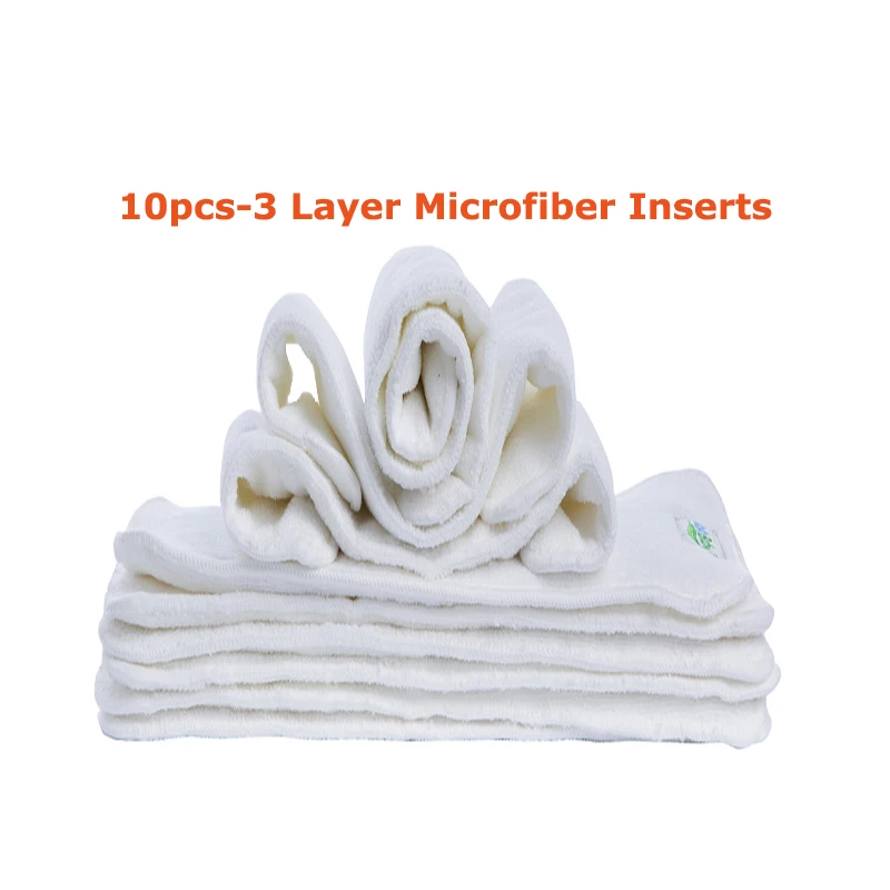 Лидер продаж 10 шт./лот многоразовые тканевые Подгузники вставки легко