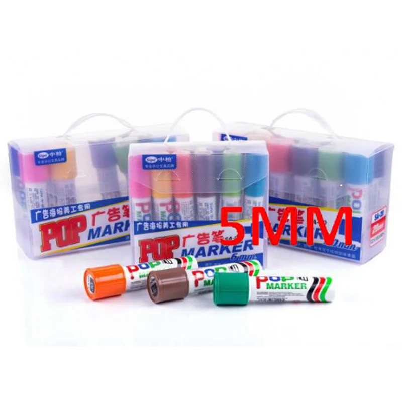 

Sipa 12 Color POP 5mm Marker Pens, Highlighting Pens for Writing, Drawing, Advertising, Poster Design, Promotion, Celebration