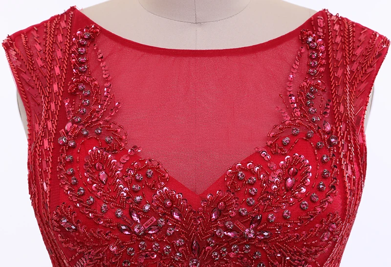 Женское вечернее платье до пола с блестками без рукавов|red evening|long red evening dressevening