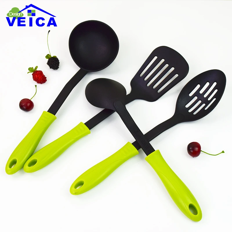 4 шт./лот кулинарный шпатель Тернер ложка для смешивания шлицевая ковш нейлоновые