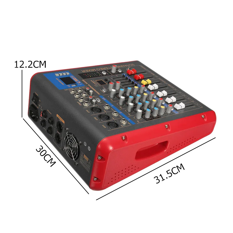 LEORY аудио микшер усилитель профессиональный bluetooth 4 канала караоке микрофон звук