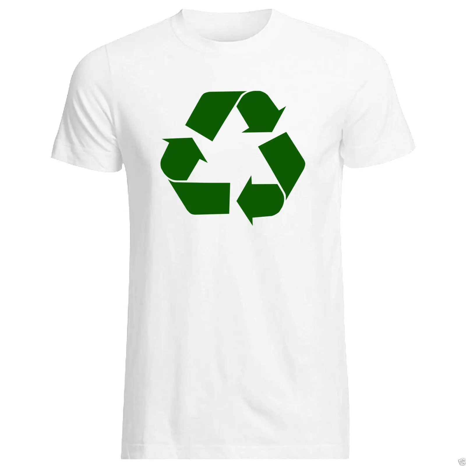 Футболка с логотипом RECYCLE (Gildan global heating theory bang big tv environment) летняя Мужская модная