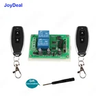 Беспроводной пульт дистанционного управления, 433 МГц, 12 В постоянного тока, 2-канальный релейный модуль приемника и 433 мгц радиочастотный контроллер двигателя, прямой и обратный переключатель