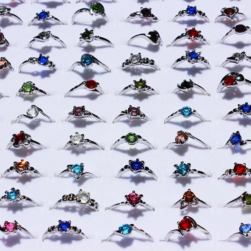 Оптовые лоты работу 20 шт. Цвет с украшением в виде кристаллов Стразы серебряным