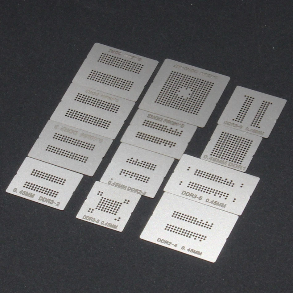 12 шт./лот полный комплект трафарета для реболлинга BGA выделенный DDR DDR2 2 3 DDR3