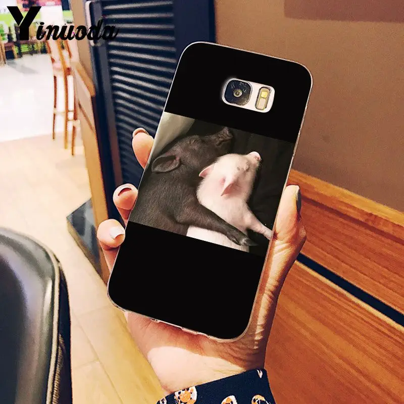 Yinuoda чехол с рисунком поросенка из мультфильма, умный чехол, чехол для телефона, для samsung S5, S6, S6 edge, S7 edge, S8 Plus, S9 Plus, чехол