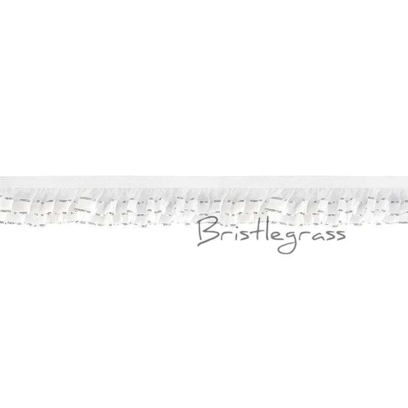 BRISTLEGRASS 5 двор Серебряный блеск оборками трепал лоскутное кружевной отделкой