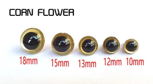 Кукольные глазаигрушечные глаза золотого цвета, 1012131518 мм, каждого размера, 20 шт., 100 шт.