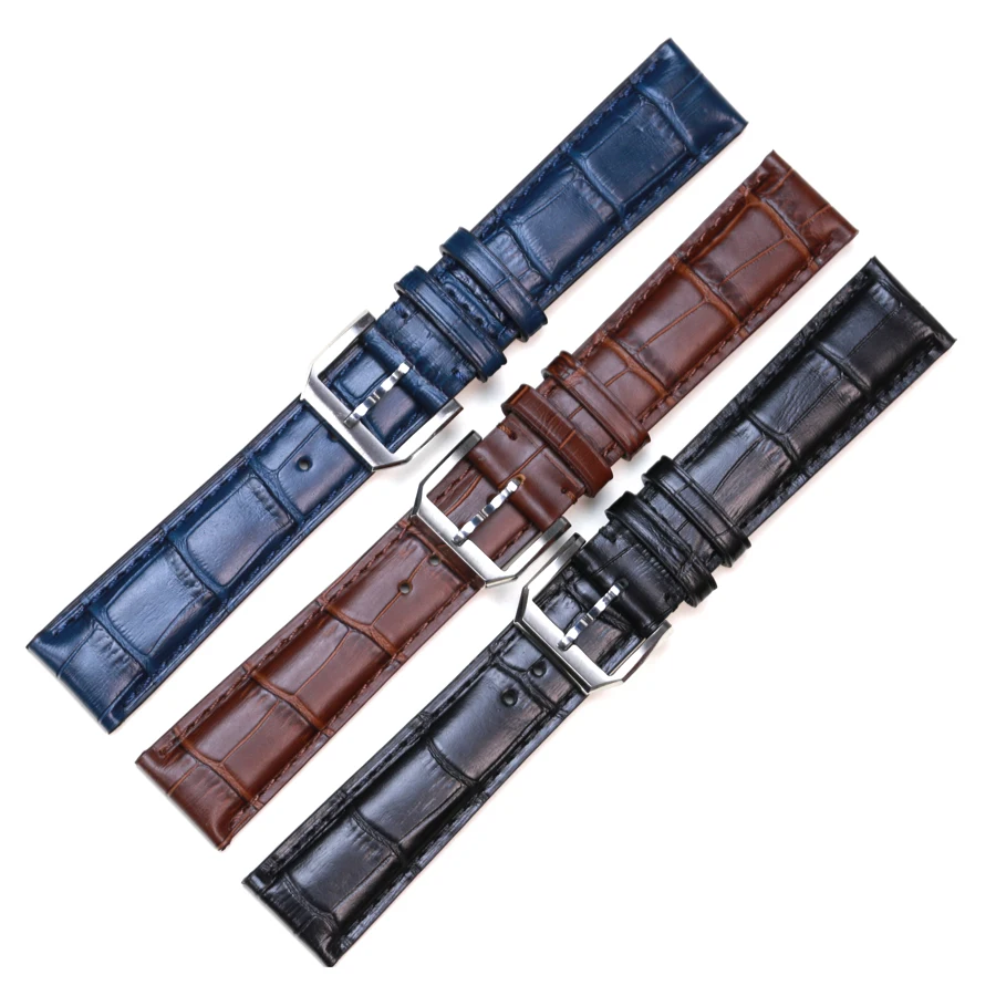 Ремешок SAUPPO из телячьей кожи для IWC черный коричневый темно синий верхний слой