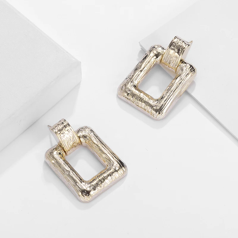 Big Geometric Drop Earring for Women Girls New Square Pendant Dangle Earrings Fashion Jewelry boucle d'oreille femme 2021 | Украшения и