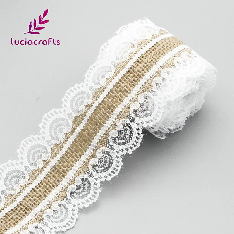 Lucia Crafts 2 года/набор джутовая Мешковина гессианская лента с кружевом сделай сам