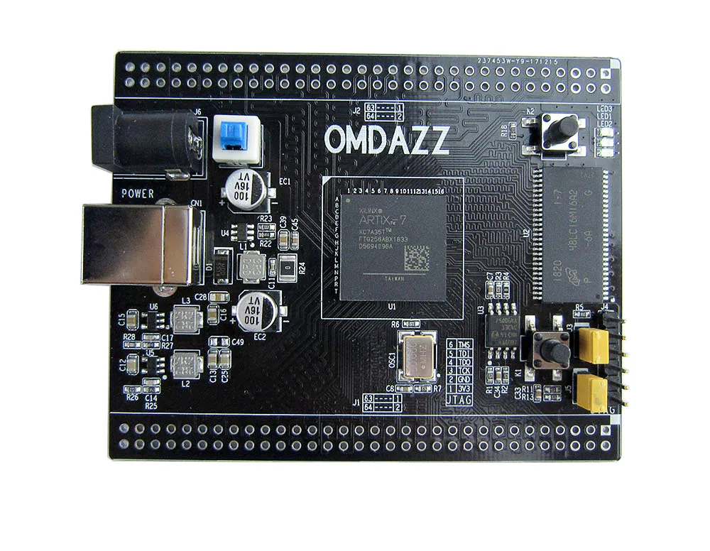 Макетная плата Xilinx FPGA Artix7 системная XC7A35T и расширения IO с 64 битной флеш памятью 32