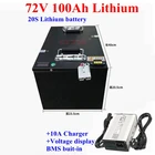 GTK водонепроницаемый 72В 100ач литий-ионный аккумулятор 100А BMS для велосипеда 6000 Вт мотоцикл трехколесный погрузчик AGV транспортное средство + 10А зарядное устройство