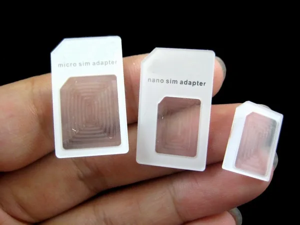 10 шт. 4 в 1 две сим-адаптер для iPhone 6 5 Samsung Nano Sim карты адаптер к микро стандартной
