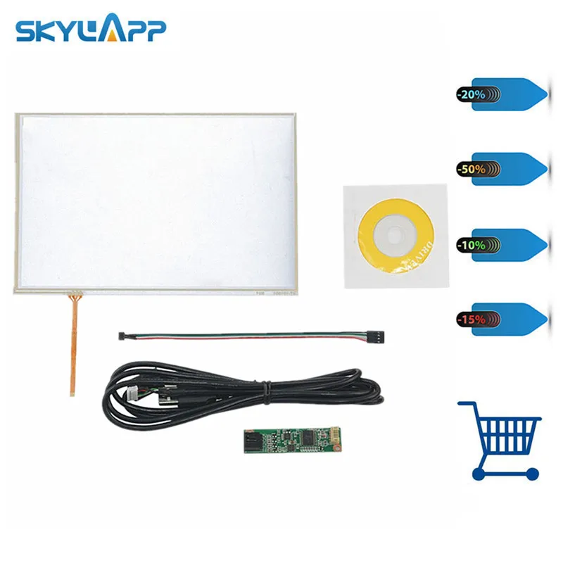 Skylarpu новый 10 1 дюймов 4 провода резистивная сенсорная панель USB контроллер