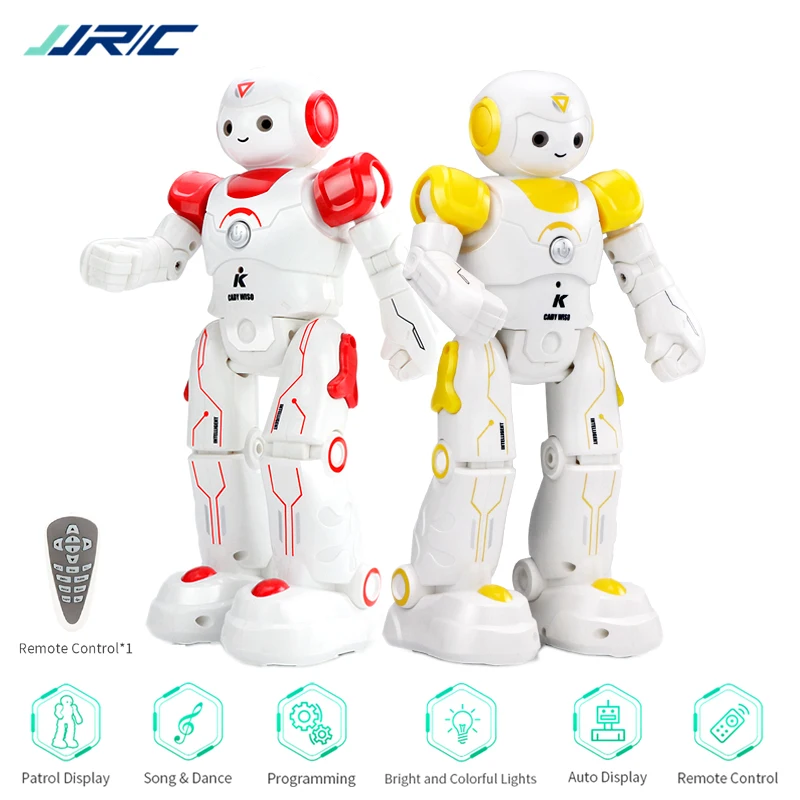 JJRC R12 робот игрушка программируемая ходьба Музыка Танцы Освещение образовательный Интеллектуальный робот для детей Robo дети роботика комплект