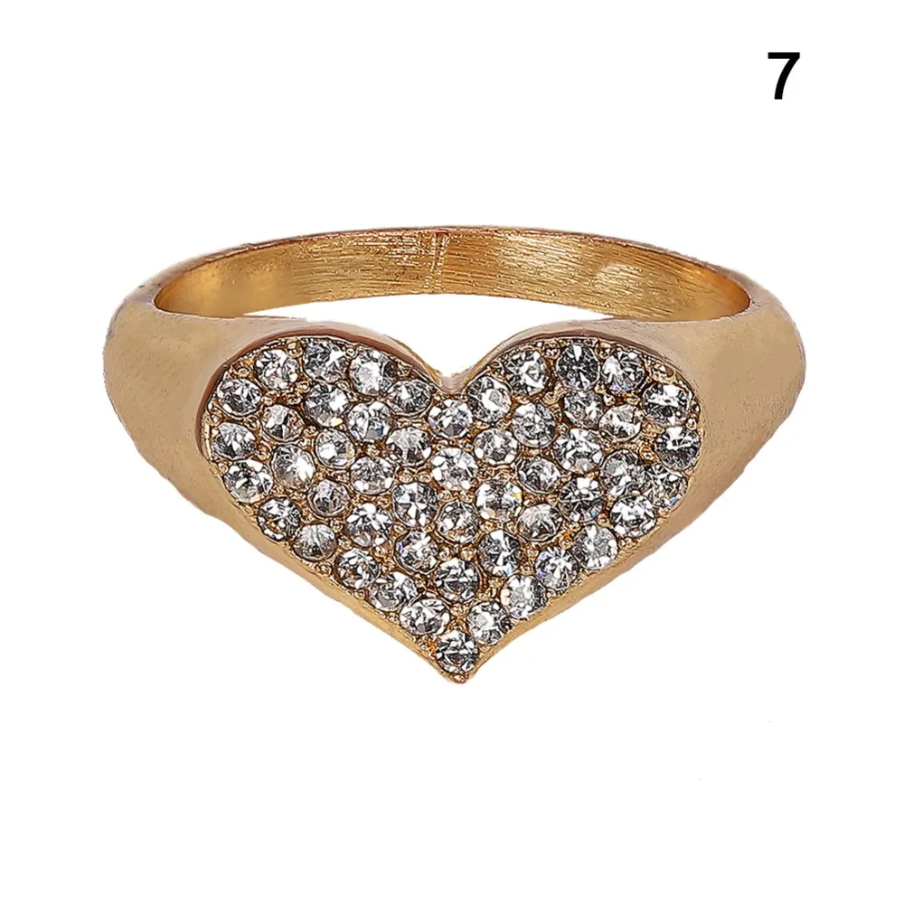Miwens Bauble Ba разноцветные кольца с кристаллами для женщин яркий камень в форме сердца кольца на палец очаровательные Роскошные вечерние ювелирные изделия от производителя