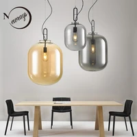 modern minimalist balloon glass chandelier e27 nordic living room villa fashion casual retro creative art wax gourd chandelier
