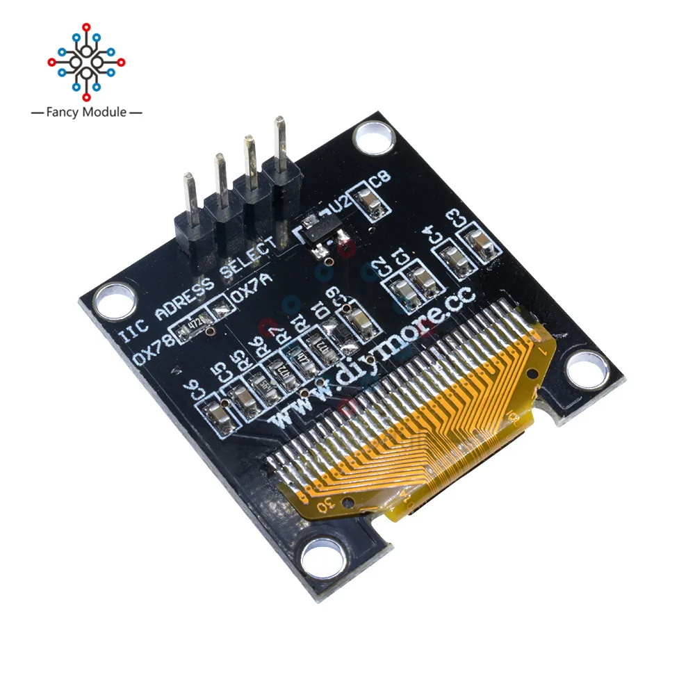 Модуль OLED-дисплея 0 96 дюйма IIC Серийный желтый синий 128X64 I2C SSD1306 12864 плата с