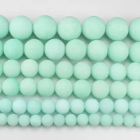 natural frost blue amazonite 6 14mm round beads 15inch wholesale for diy jewellery free shipping