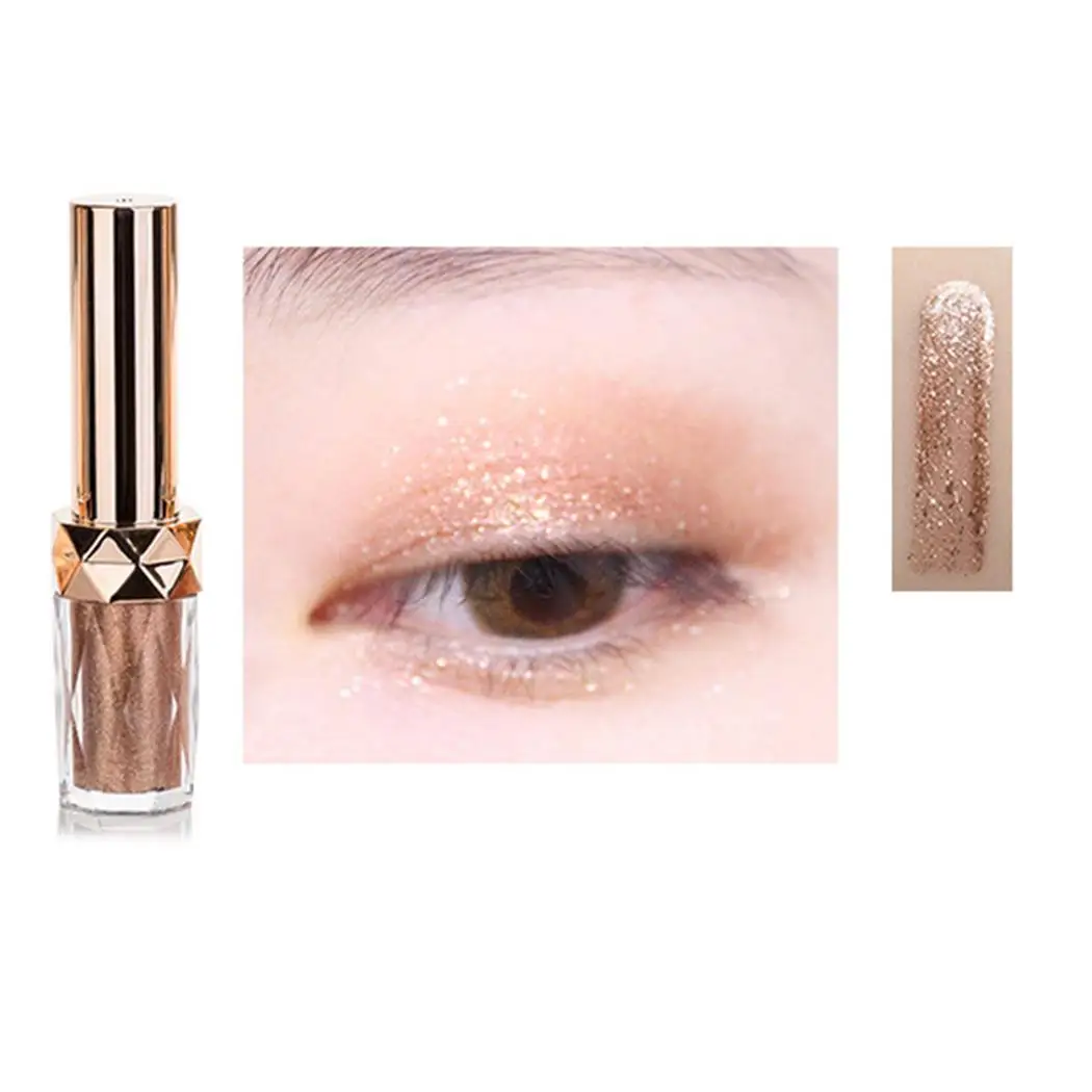 Тени для век коричневые свечение искры Водонепроницаемый Shimmer жемчужный вода 19 3