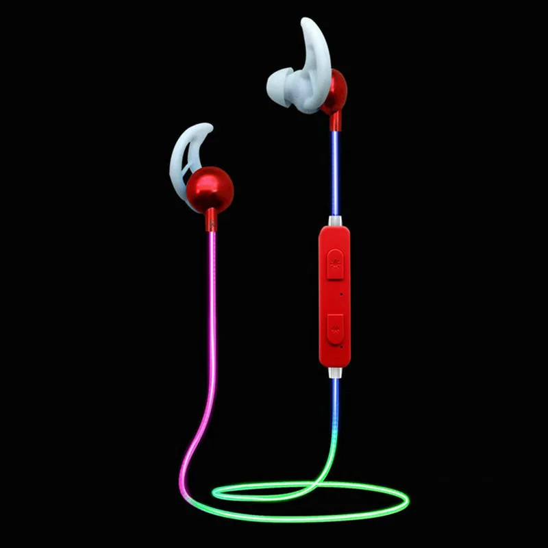 GYKZ Bluetooth 4 1 проводные наушники красочное освещение Спортивные Беспроводные