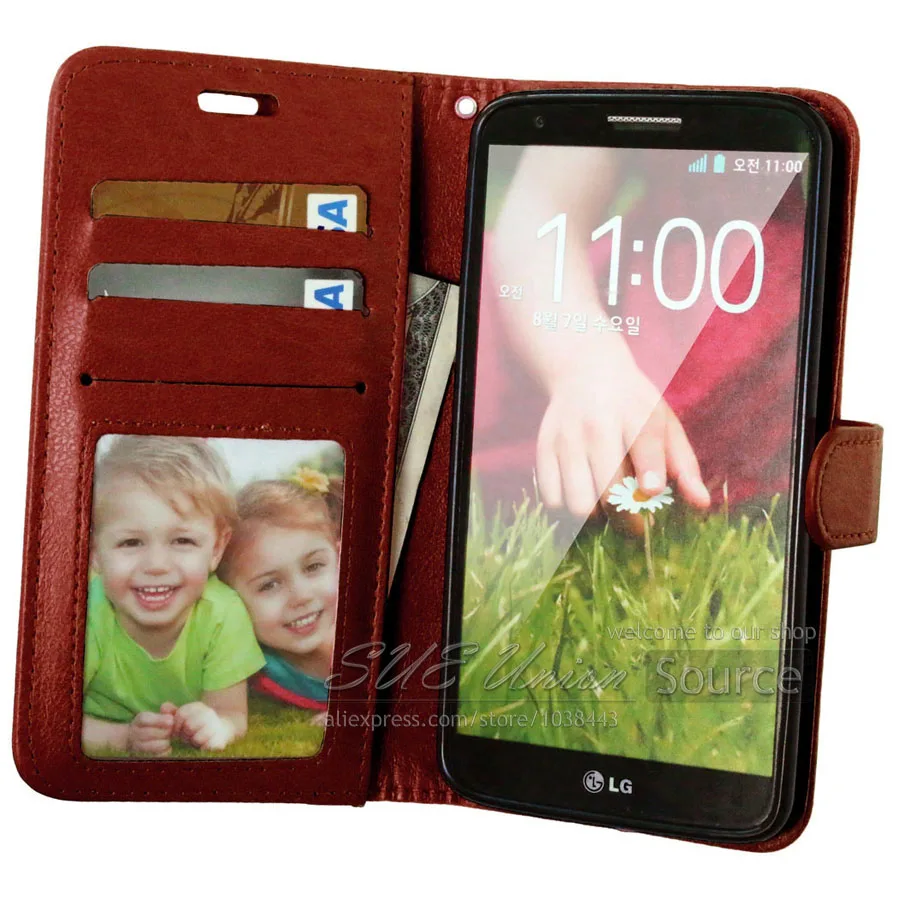 Роскошный кожаный чехол книжка для LG G2 Optimus D801 F320 D802 VS980 F340L LS980 LS980S подставка с
