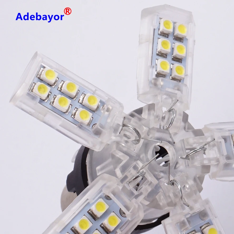 2 шт. 1157 Светодиодная лампа высокого качества расширяемая с 5 руками 40 SMD красная