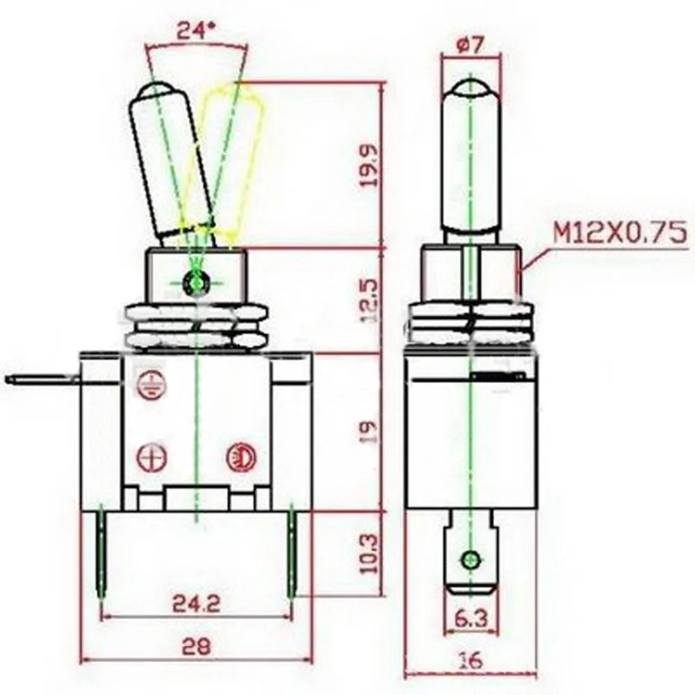 CARPRIE новый автомобильный 12 В 5 шт. 20A Грузовик из углеродного волокна светодиодный