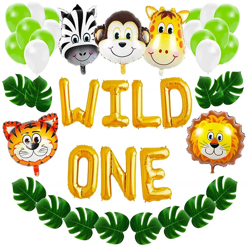 Wild One первый день рождения воздушный шар украшение комплект 1st мальчик девочка