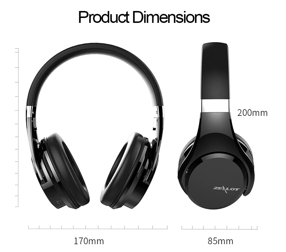 ZEALOT B21 супер бас беспроводные Bluetooth наушники стерео сенсорное управление гарнитура шумоподавление с микрофоном