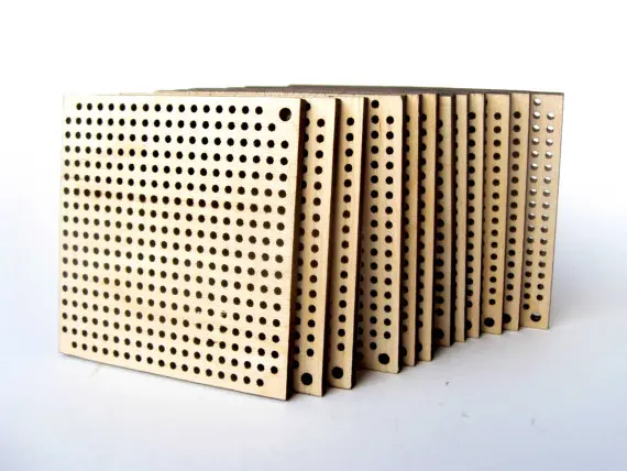 

wood squared cross stitch support in wood laser cut diy banner cross stitch kit craft home decor