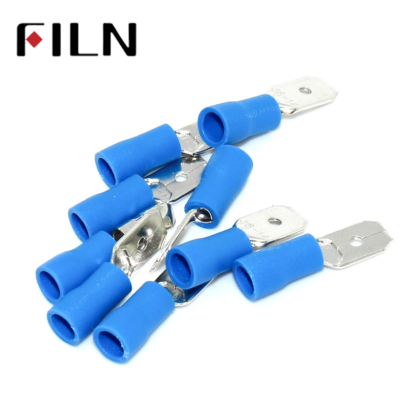 

MDD2-250 Male Insulated Electrical Crimp Terminal for 1.5-2.5mm2 wire Connectors Cable Wire Connector Terminal AWG 16- 14