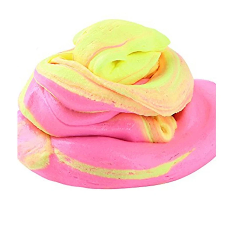 Pink Yellow 30 г мастика doux argile lumiere pâte Para modeler Lizun Slime fournitures charmes pâte Para modeler gomme polymera argile Antistress - Цвет: Pink Yellow