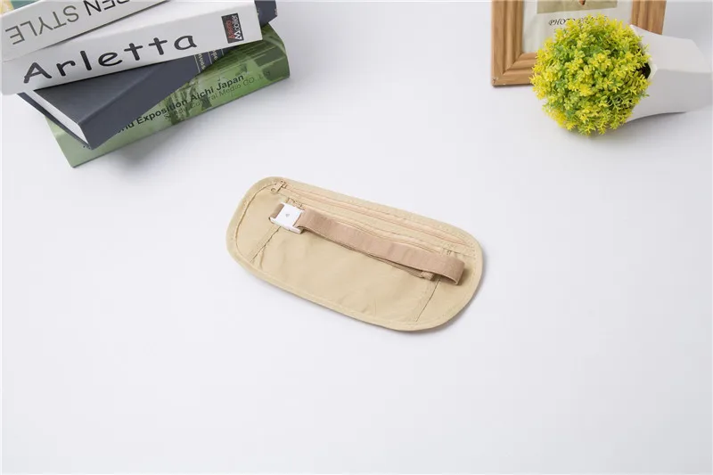 Дорожный футляр Скрытая бумажник паспорт Деньги Пояс Сумка безопасности