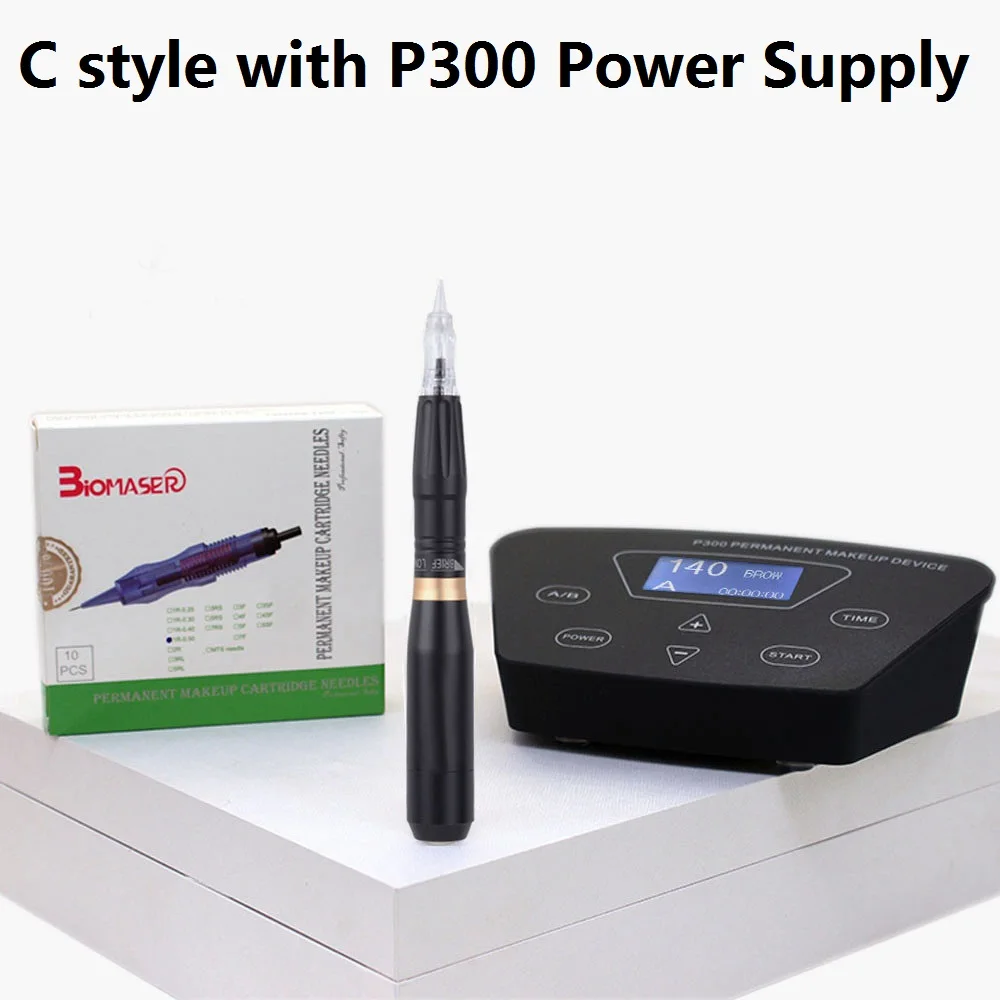 C style BIOMASER HP100P300, Перманентный макияж, ротационная машинка для бровей, тату, наборы, профессиональная ручка для бровей, подводка для глаз, губ, тату, набор - Цвет: C style