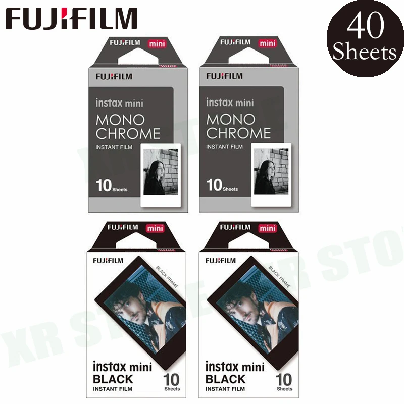 Fujifilm Instax 20 черная рамка + монохромная пленка фотобумага для Fuji Instant Mini 11 8 9 70 7s 50s 90 25