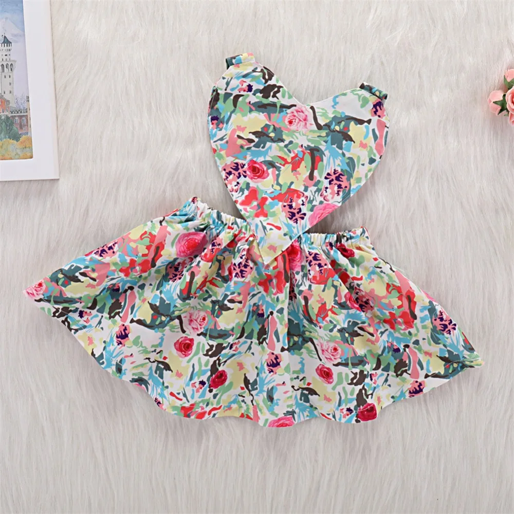 Платье принцессы для новорожденных девочек Хлопковое платье-пачка с цветочным