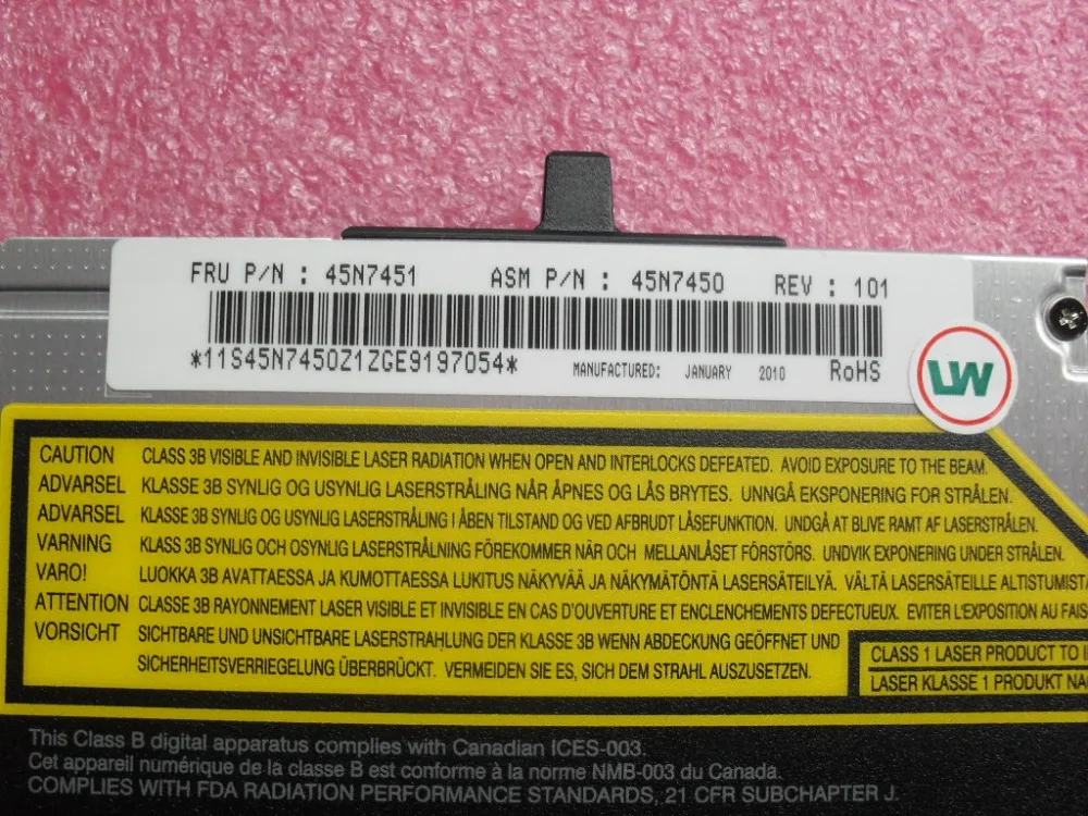Оригинальный оптический привод Thinkpad для T410T410I T420I T410S T420S X220S X220I X230X230I 45N7451 45N7457