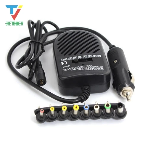 30pcs/lot  Universal DC 80W Car Auto Charger Power Supply Adapter Set For Laptop Notebook with 8 detachable plugs Wholesale