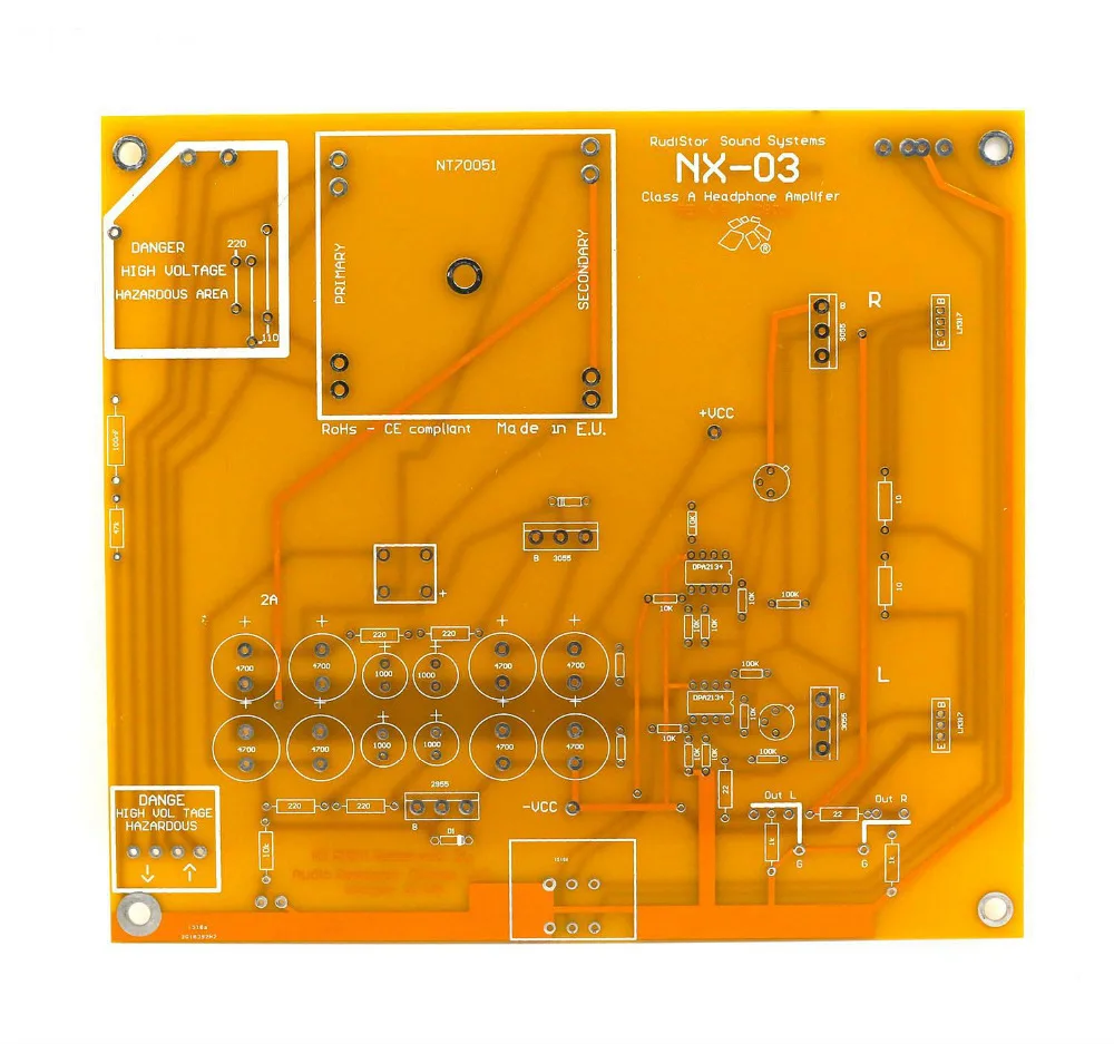 Бесплатная доставка печатная плата усилителя класса a Rudi NX03 с гравировкой|headphone