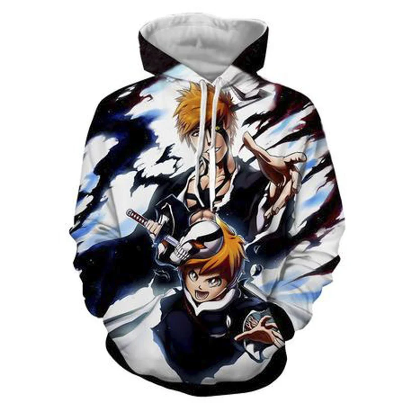 Аниме Bleach 3D толстовки с принтом для женщин/мужчин с длинным рукавом повседневные толстовки с капюшоном уличная одежда худи в стиле хип-хоп модные Джемперы подарки