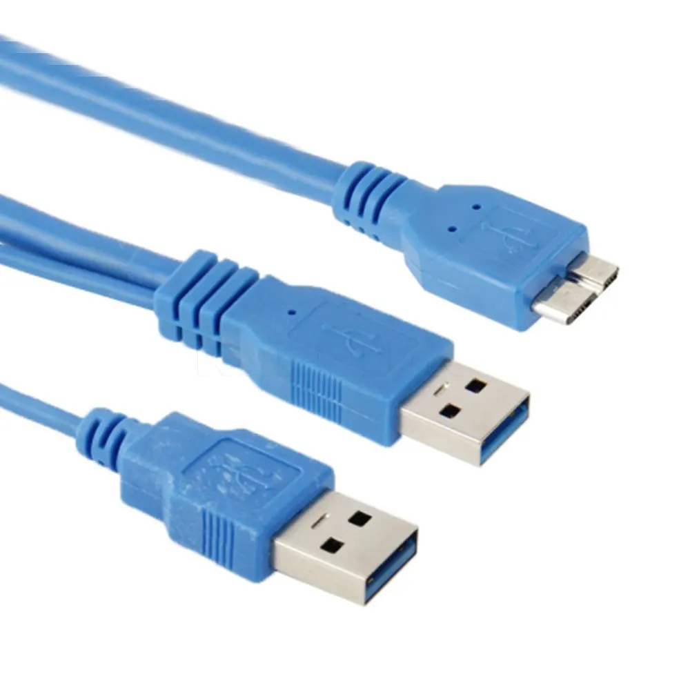 Двойной Кабель USB 3 0 A к Micro-B Y для корпуса HDD компьютерный кабель длина соединителя