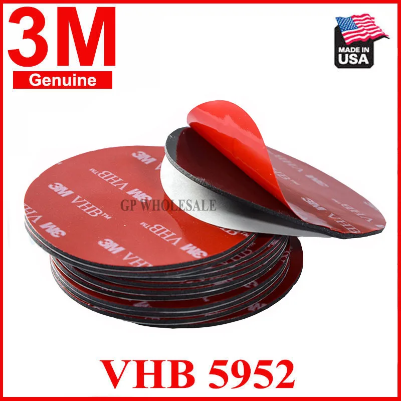 

20pcs/lot 3M VHB 5952 Heavy Duty Double Sided Adhesive Acrylic Foam Tape Black Diameter 58mm Round Circle Sticker
