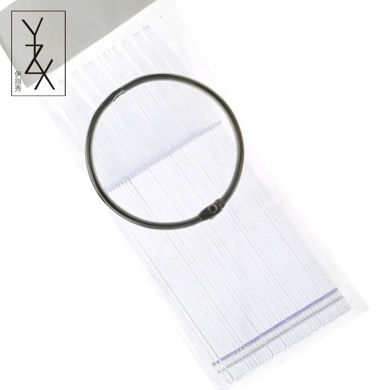 Clear YZX Новое поступление 40 шт./упак. акриловые накладные ногти Советы вентилятор длинный острый палец полная карта 4 цвета показ практики дисплей УФ гель Инструмент - Цвет: Clear