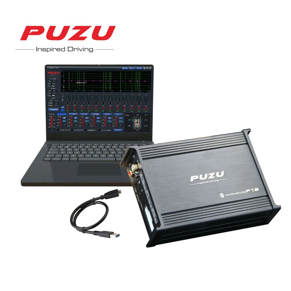 2018 PUZU P12 автомобильный DSP усилитель с 4 каналами и Bluetooth wifi функции автомобиля