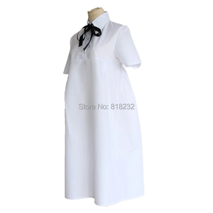 GANGSTA Nina White Short Sleeve Dress Nurse Uniform Outfit Cosplay Costumes |