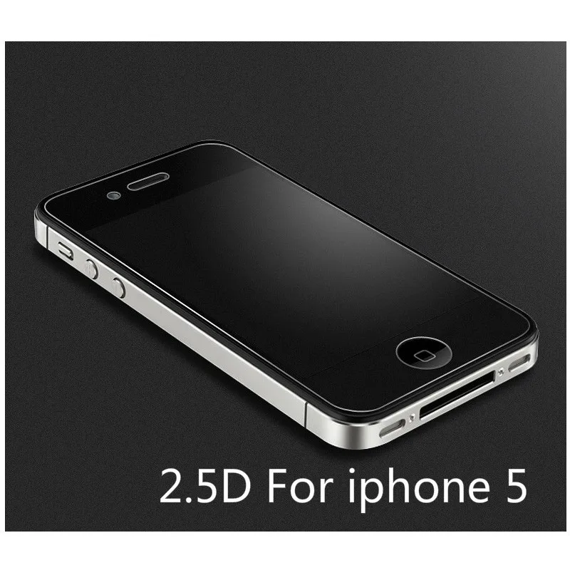 2.5D Закаленное стекло для iPhone 5 защитная пленка экрана 5S 9H ультратонкое защитное с