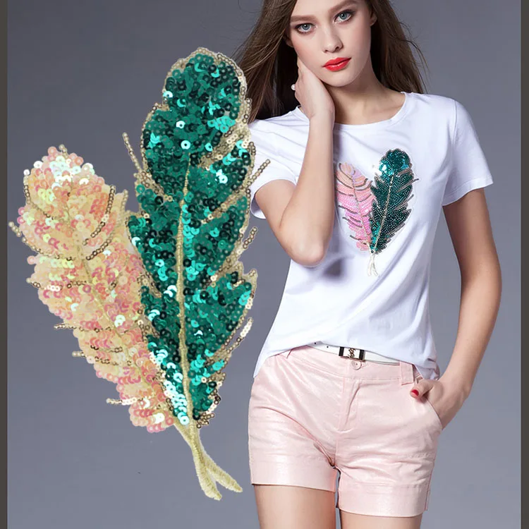 Модная нашивка с блестками для одежды индивидуальная сделай сам изумрудно